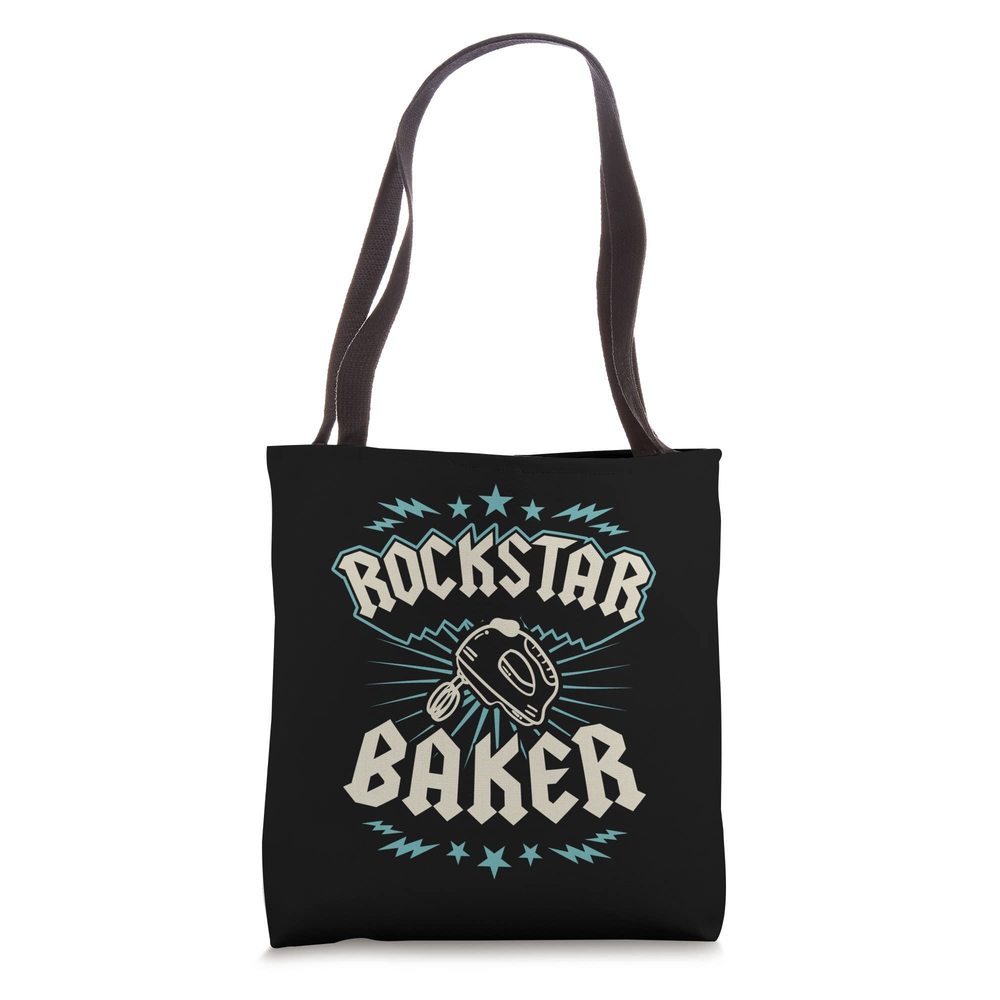 Rockstar Baker Funny Best Pastry Chef Baking Tote Bag ;)